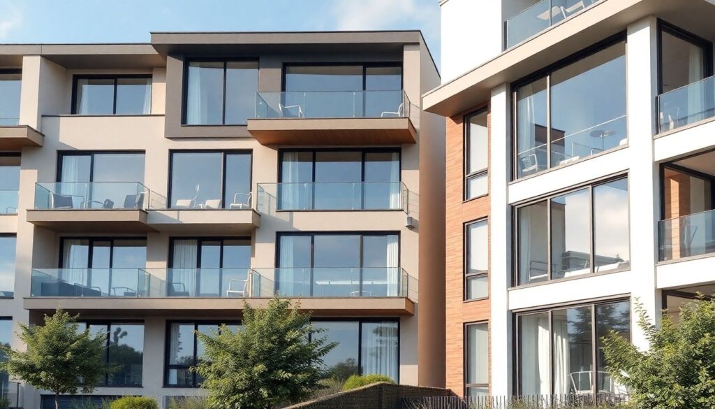 Использование алюминиевых систем в остеклении жилых домов - иллюстрация